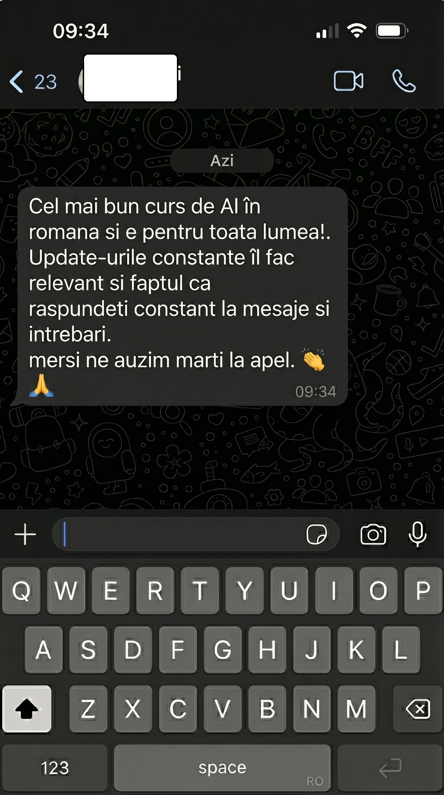 Testimonial cursant